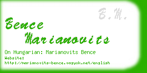 bence marianovits business card